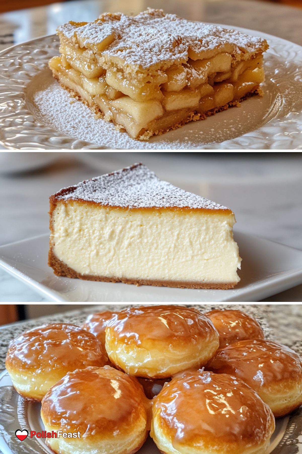 Traditional Cheesecake with Powdered Sugar Traditional Cheesecake with Powdered Sugar