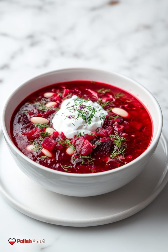 Polish Barszcz Ukraiński (Ukrainian Borscht) - Polish Feast