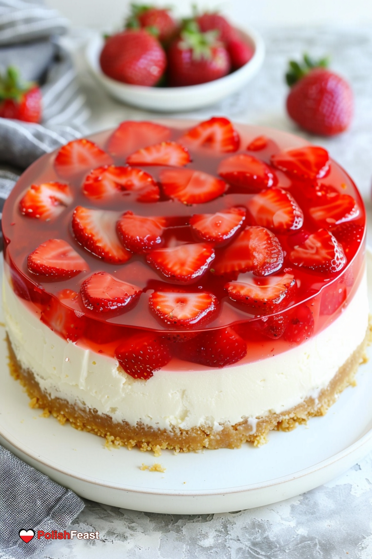 Polish Cheesecake With Strawberries Recipe - Polish Feast