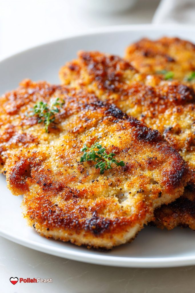 Польський котлет шабовий, подається на тарілці.