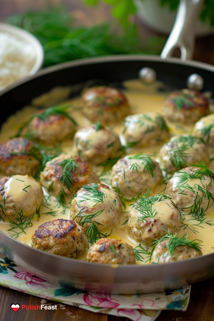 Polish meatballs with dill sauce - klopsiki