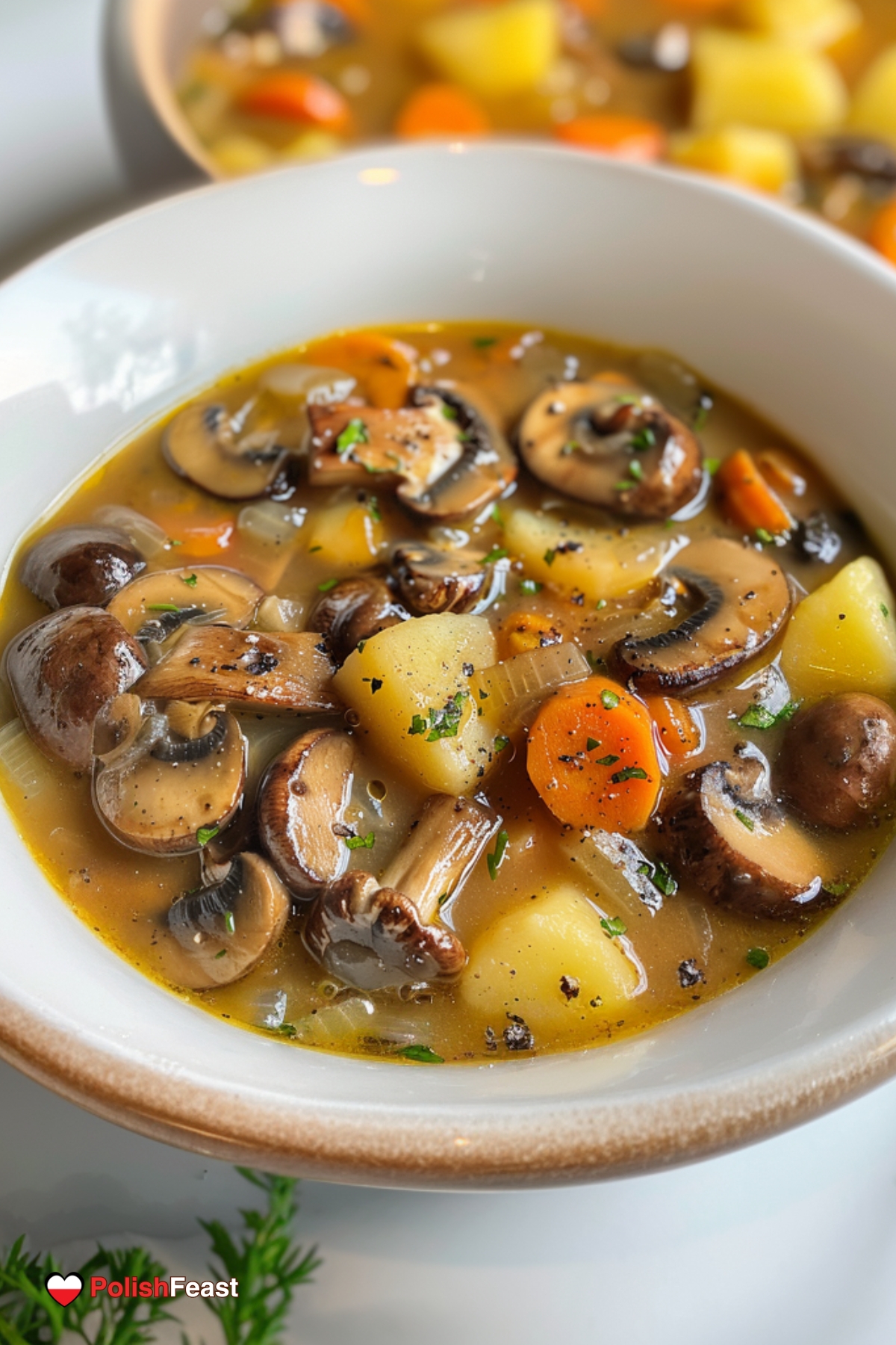 Polish Mushroom Soup Recipe - Zupa Grzybowa - Polish Feast